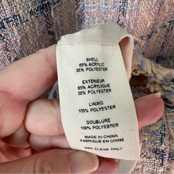 NWT L'Agence Florian Florian Tweed
Shift Mini Dress SZ L - Picture 7 of 9